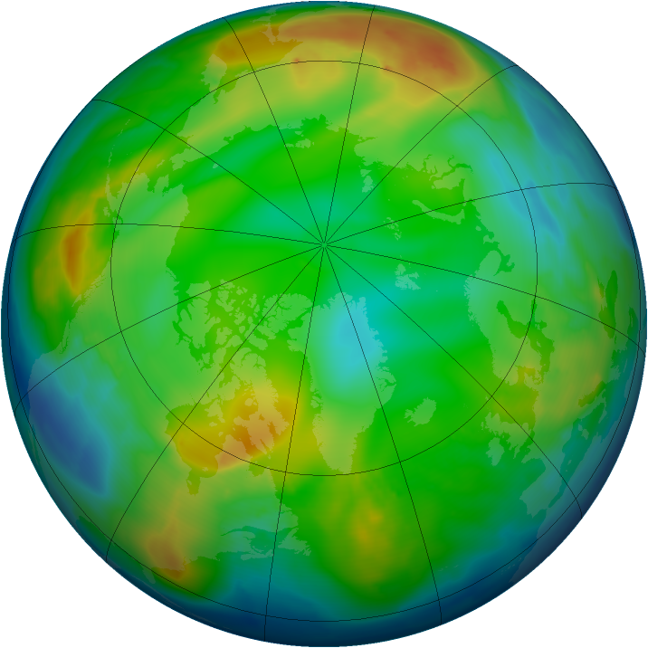 Arctic ozone map for 13 December 2010